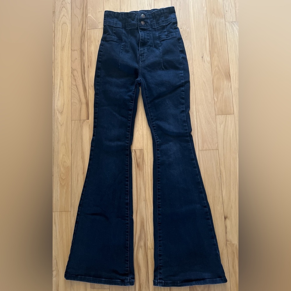 Free People We The Free Jayde Flare Jeans - Onyx - 27x33